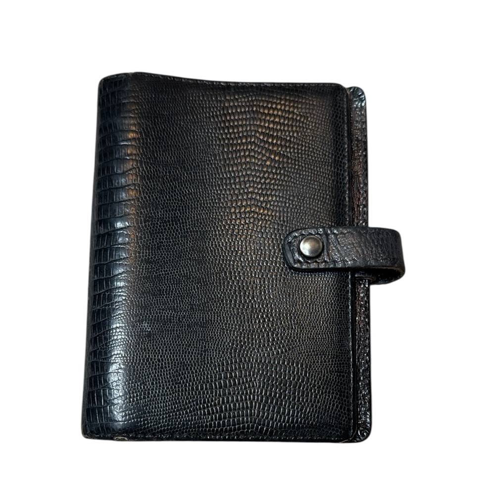 Vintage Filofax Black Textured Planner